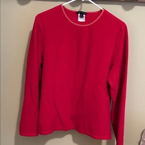 Lands' End Women's Bold Red Long Sleeve Top